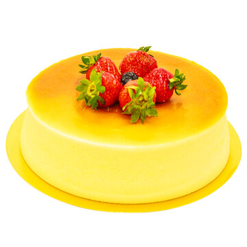 芒果慕斯 奶油芒果慕斯蛋糕，表层草莓水果装饰 8寸